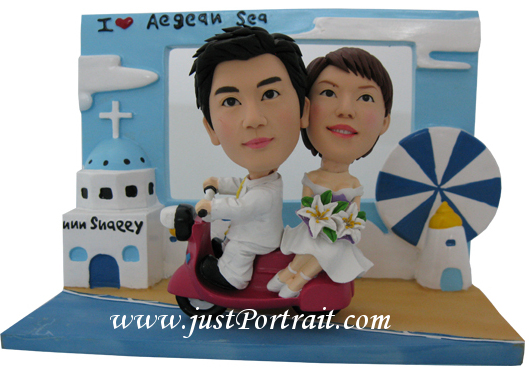 OOAK custom look-alike figurine with background