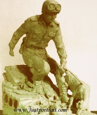 Custom figurative sculpture in clay