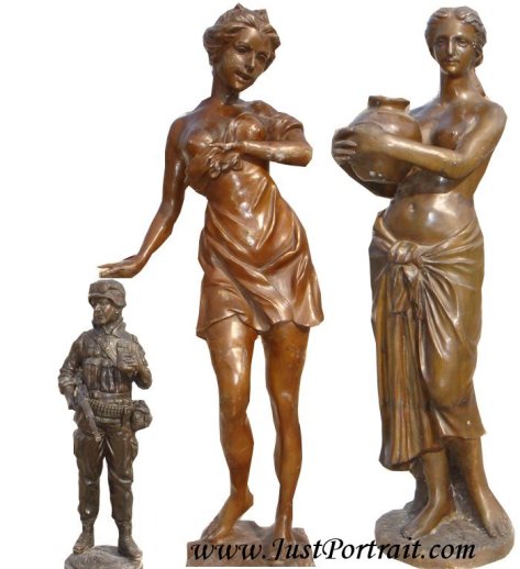 Custom figurative sculpture in clay