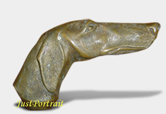 custom pet portrait, life size dog bust
