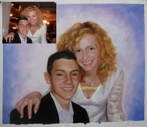 Custom oil portraits from photos, family portraits