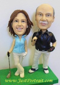 Custom caketop figurines, commission look-alike figurines, polymer clay