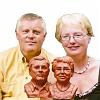 Custom Clay Portrait Bust Sculptures Couple