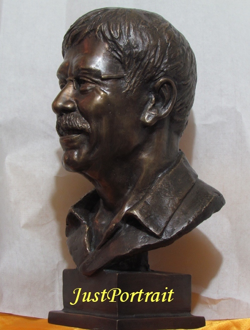 Commission a Bronze Custom Portrait Sculpture Bust (or custom bronze portrait commissions) Boy and Girl, famous people