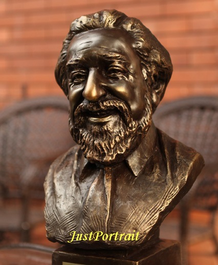 Commission a Bronze Custom Portrait Sculpture Bust (or custom bronze portrait commissions) Boy and Girl, famous people