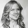 JessicaAlba Portrait in Charcoal